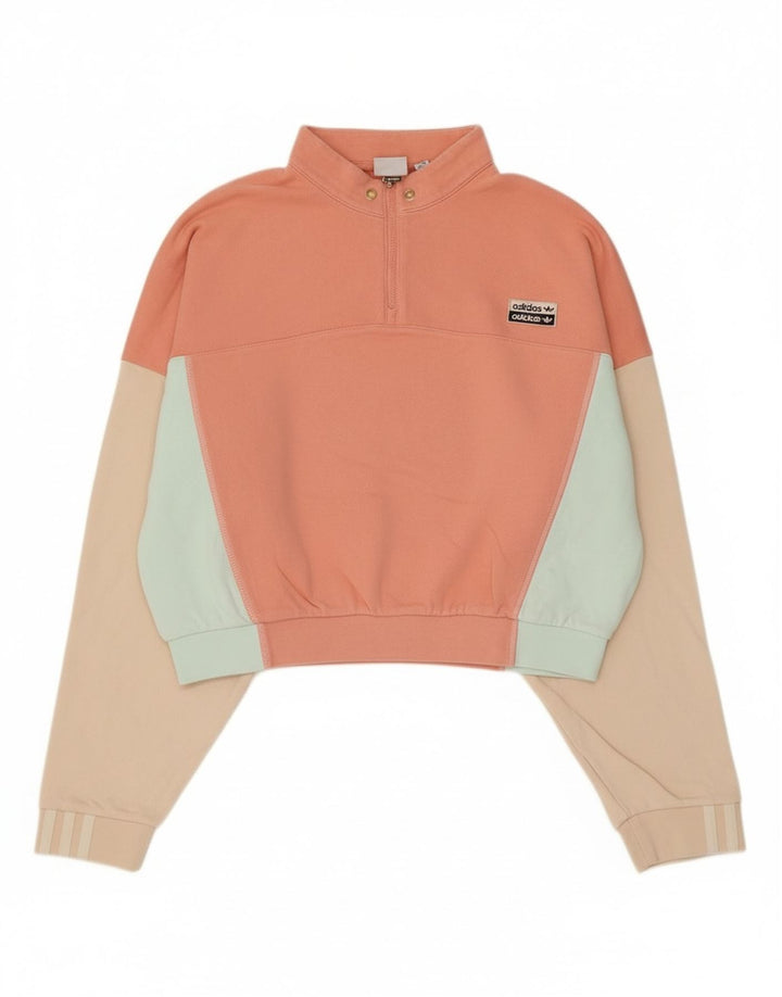Adidas Sweat-shirt court surdimensionné pour femme UK 14 Rose moyen