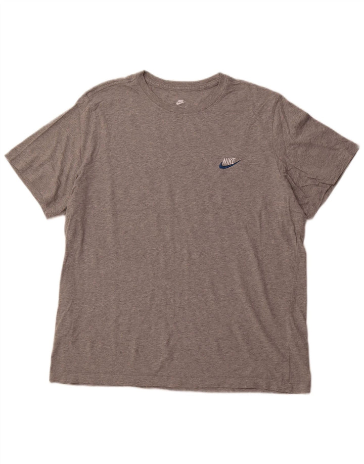 NIKE T-Shirt Homme Top XL Gris Coton