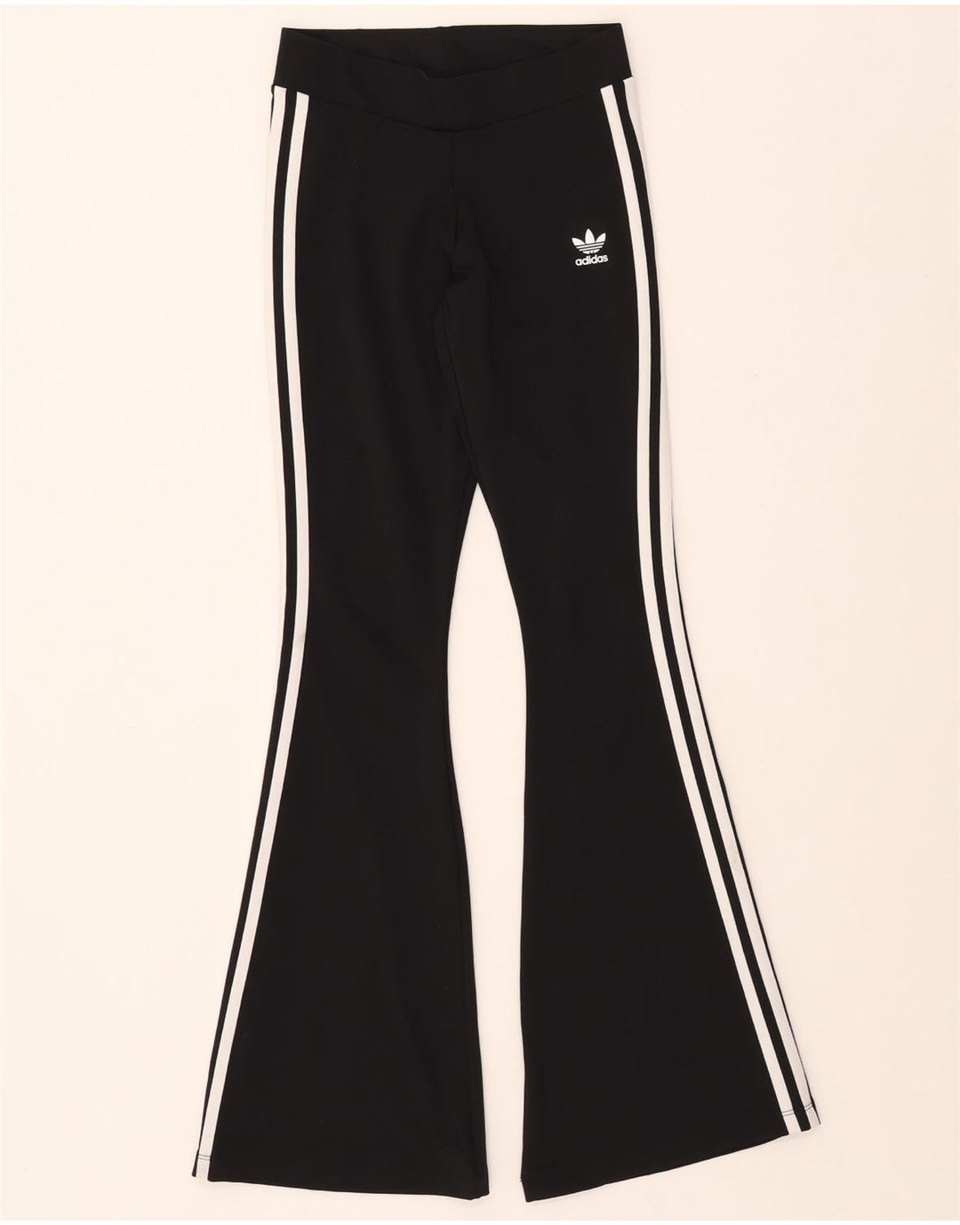 ADIDAS Leggings évasés pour femmes UK 6 XS Noir Polyester