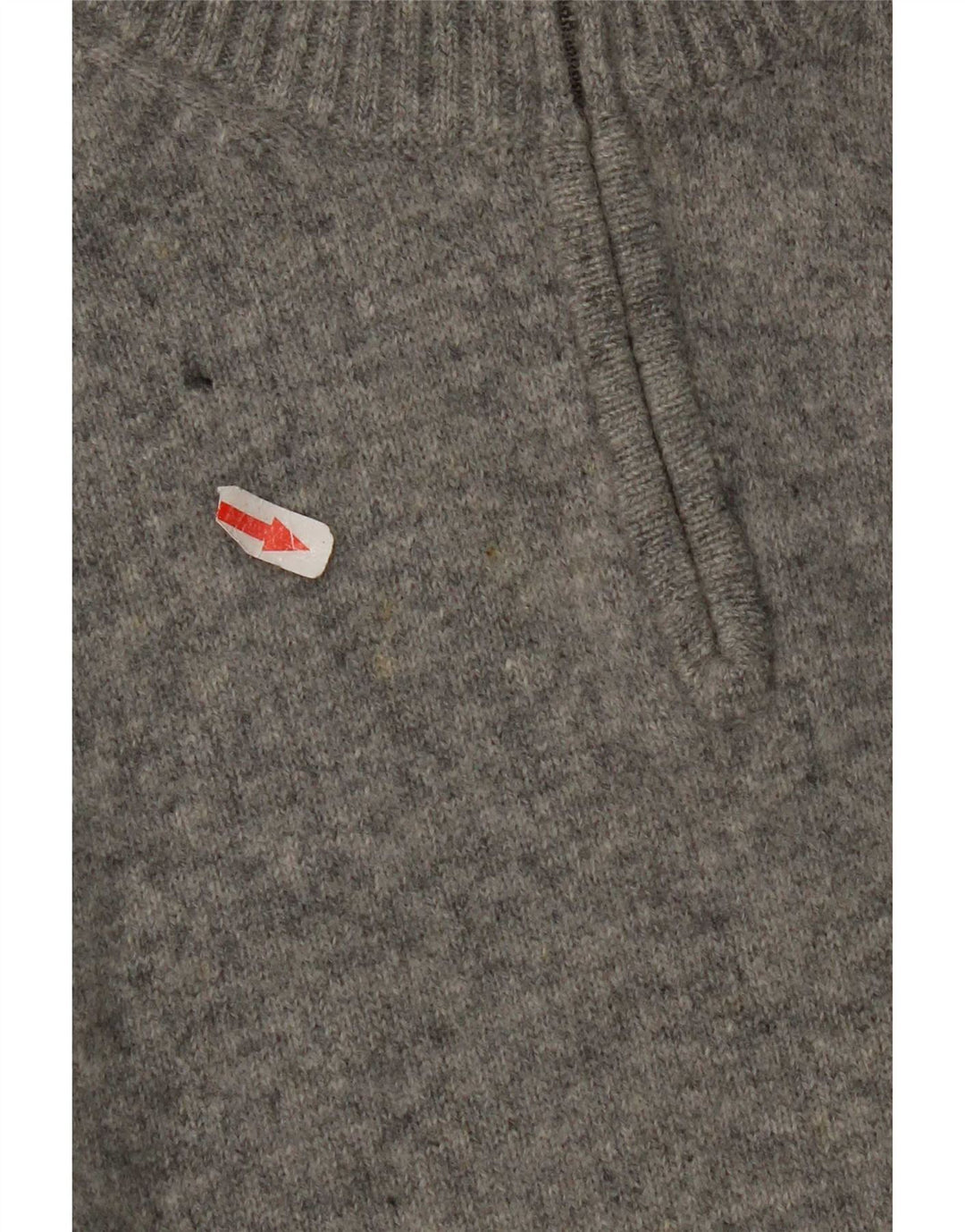 Kappa Pull à col zippé pour homme 2XL Gris chiné en laine vierge