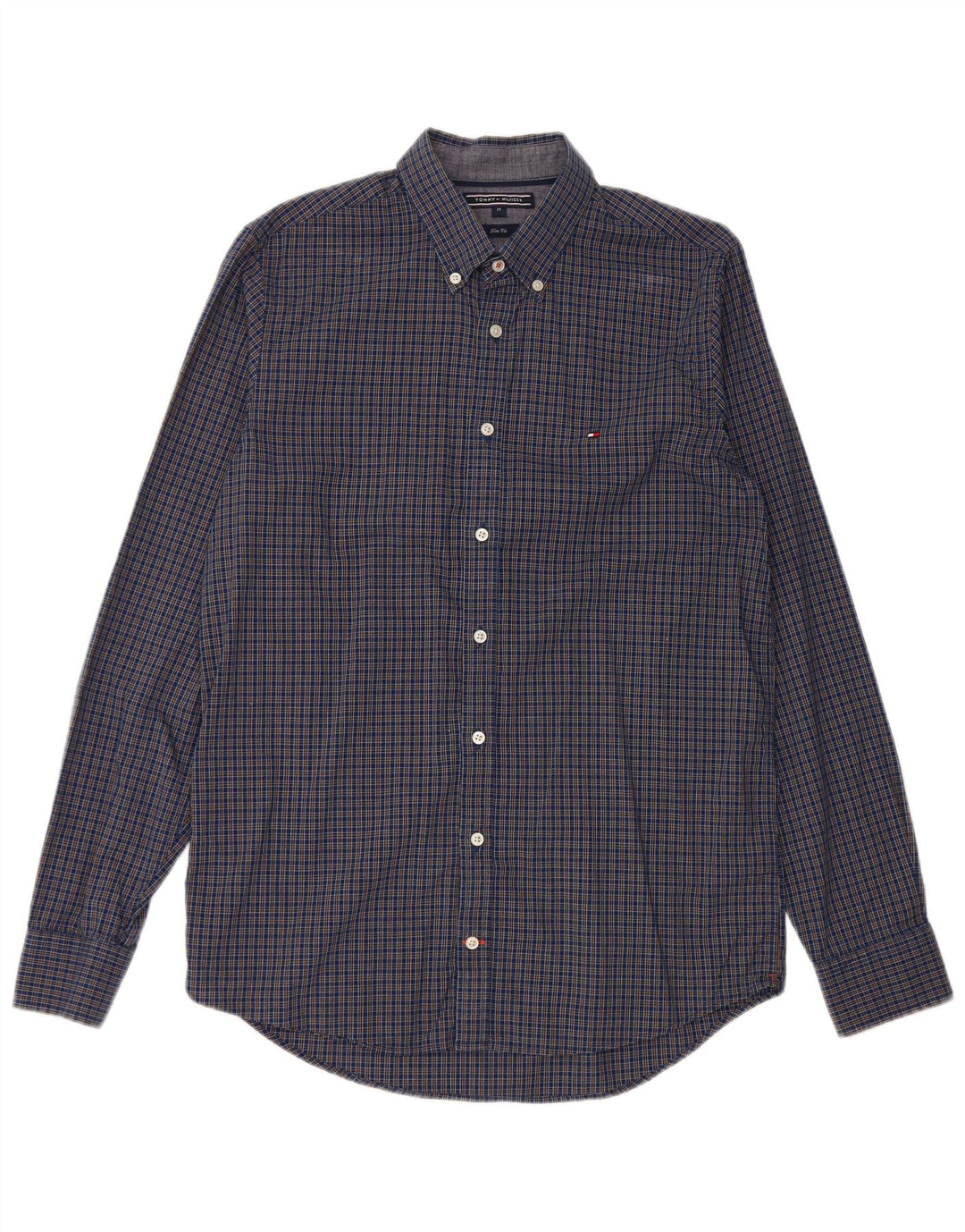 Tommy Hilfiger Chemise Slim Fit Homme Bleu Marine Moyen Vichy Coton