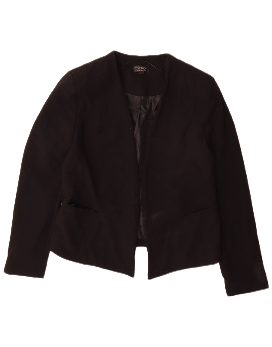 Topshop Veste Blazer Femme UK 44 Grand Noir Polyester