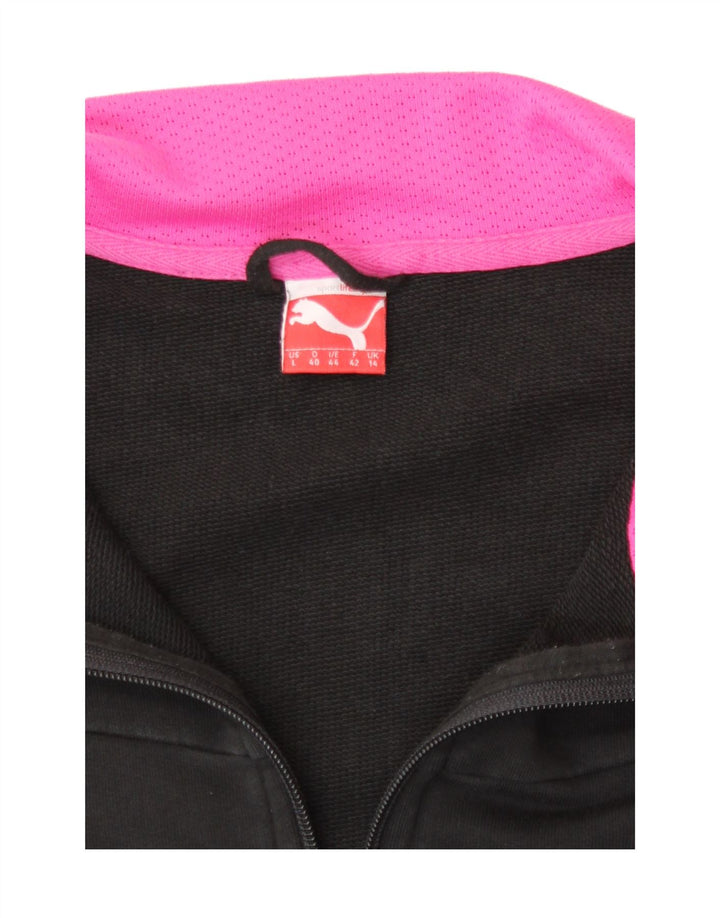 Puma Veste de survêtement graphique pour femme UK 14 Medium Noir
