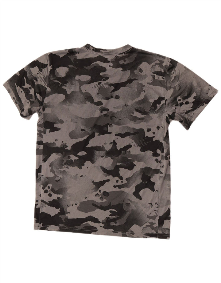 Nike Homme Dri Fit T-Shirt Haut Gris Camouflage Polyester