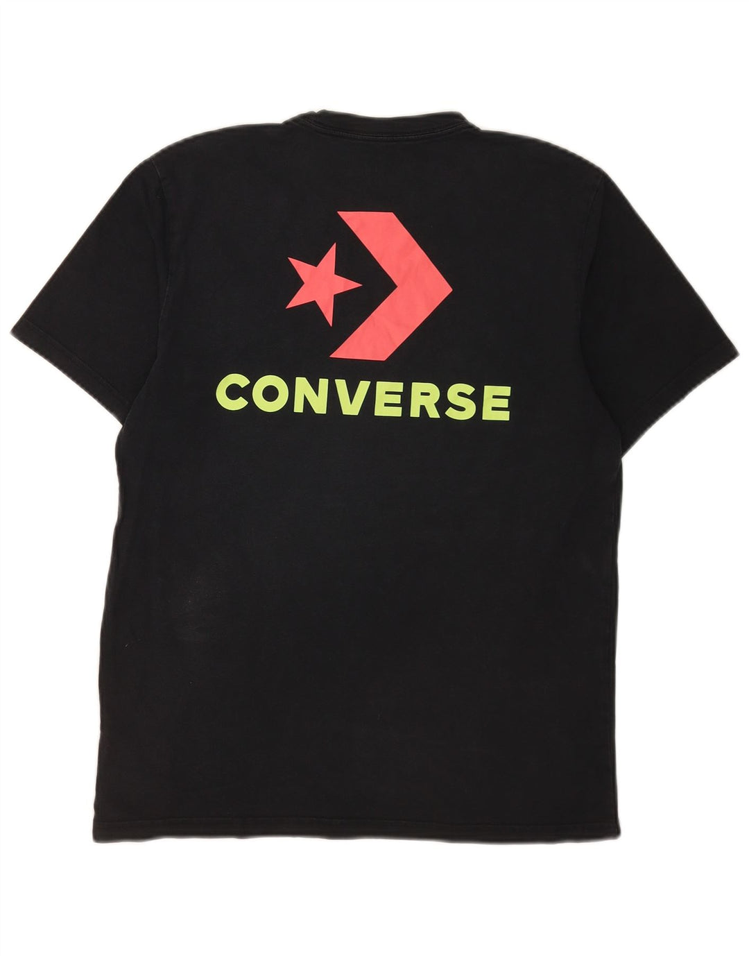 Converse T-Shirt Graphique Homme Petit Noir Coton