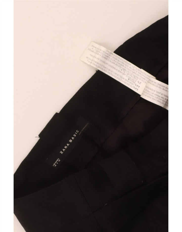 Zara Pantalon Chino Flare Femme EU 40 Medium W30 L32 Noir