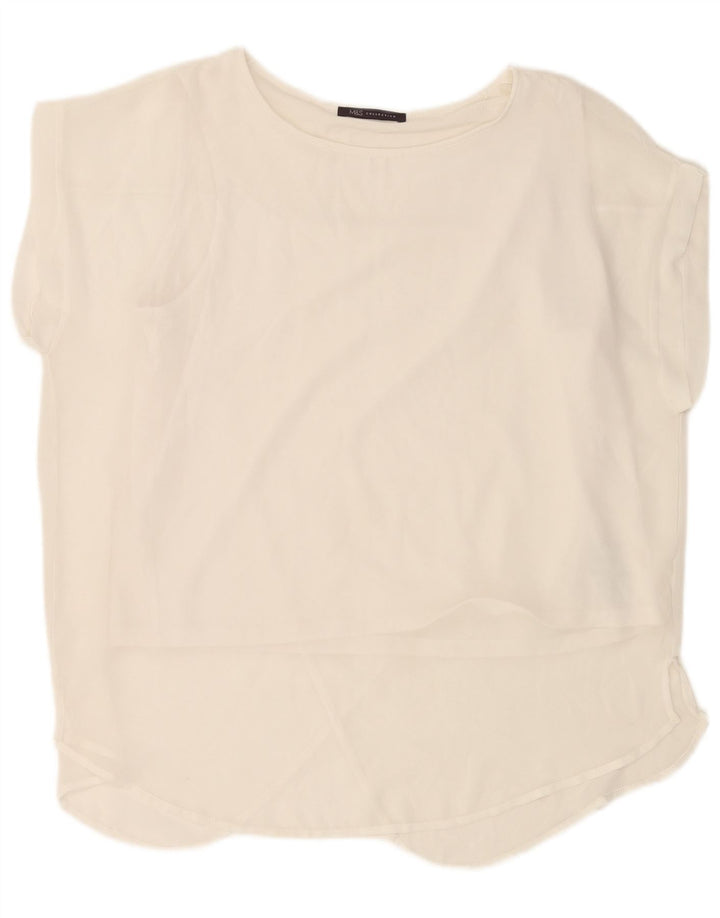 Marks & Spencer Chemisier Femme UK 18 XL Blanc Cassé Polyester