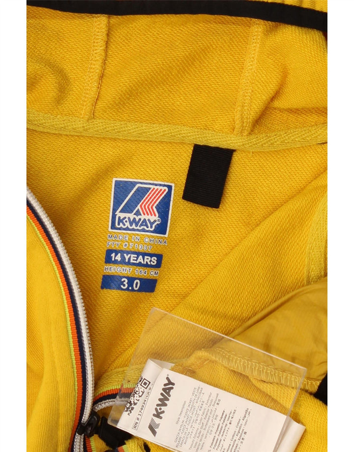 K-Way Pull à capuche zippé garçon 13-14 ans Jaune Polyester