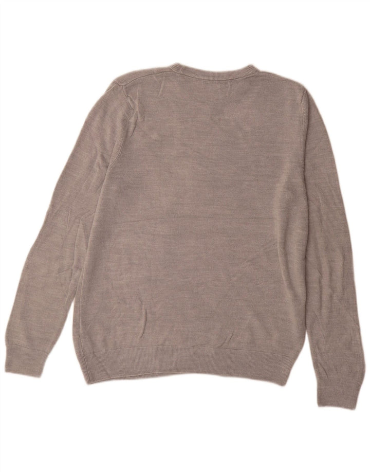 Marks & Spencer Pull Col Ras du Cou Homme Gris Moyen Acrylique