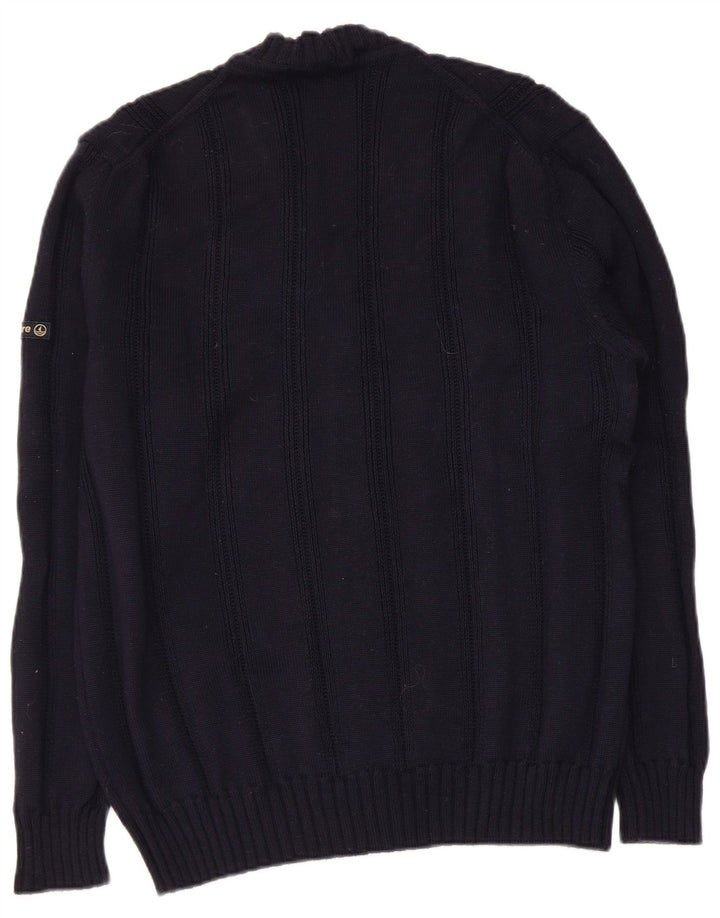 Navigare Cardigan Homme Pull Laine Bleu Marine Moyen
