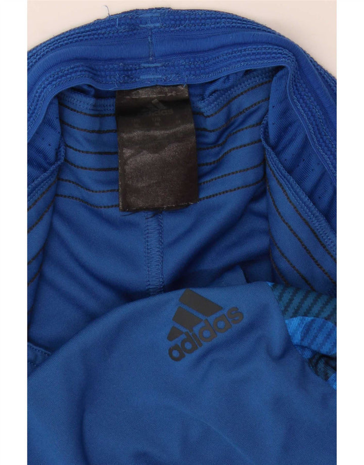 Adidas Short de Sport Climacool Homme Bleu Moyen Camouflage Polyester