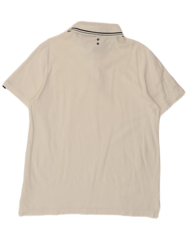 Adidas Polo Homme UK 44/46 Grand Blanc Coton