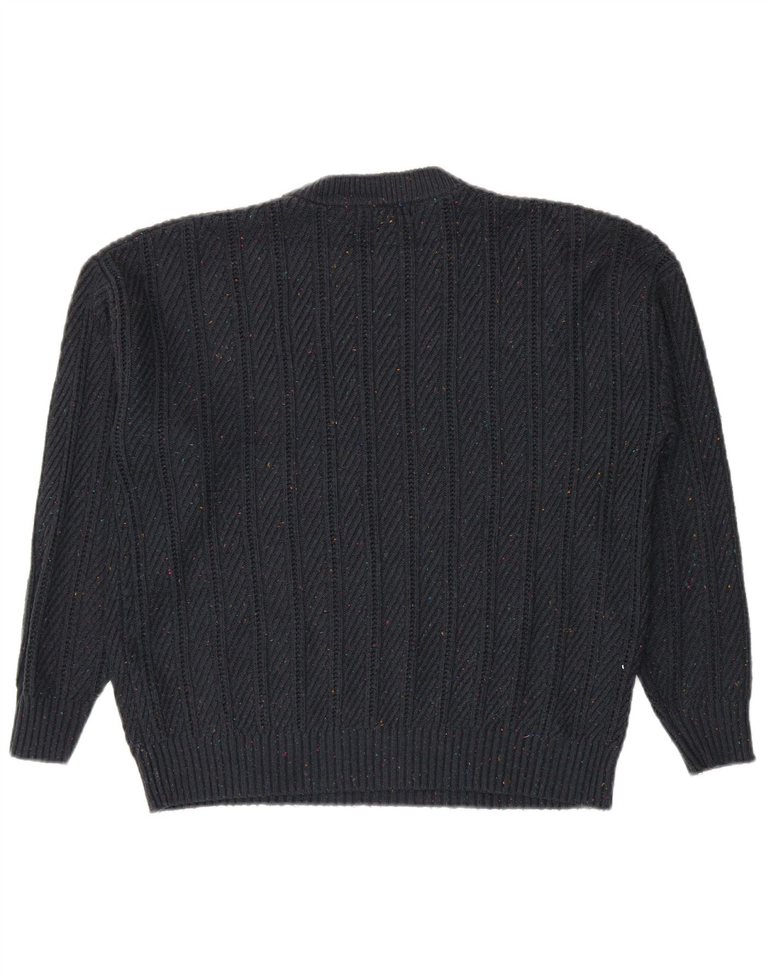 Marks & Spencer Pull à col rond pour homme Taille L Bleu marine moucheté