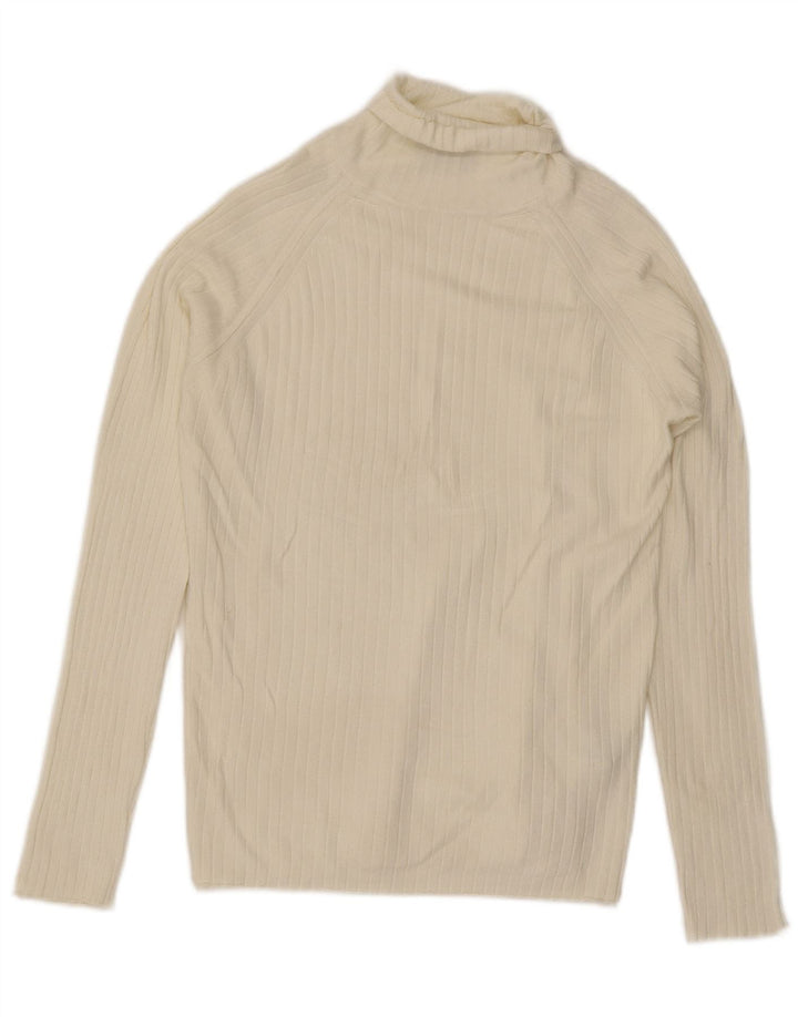 Zara Pull Col Roulé Homme Large Blanc Viscose