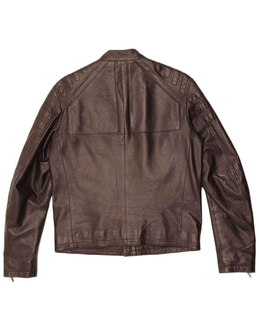 JIL SANDER Veste de course en cuir pour femme IT 46 Grand cuir noir