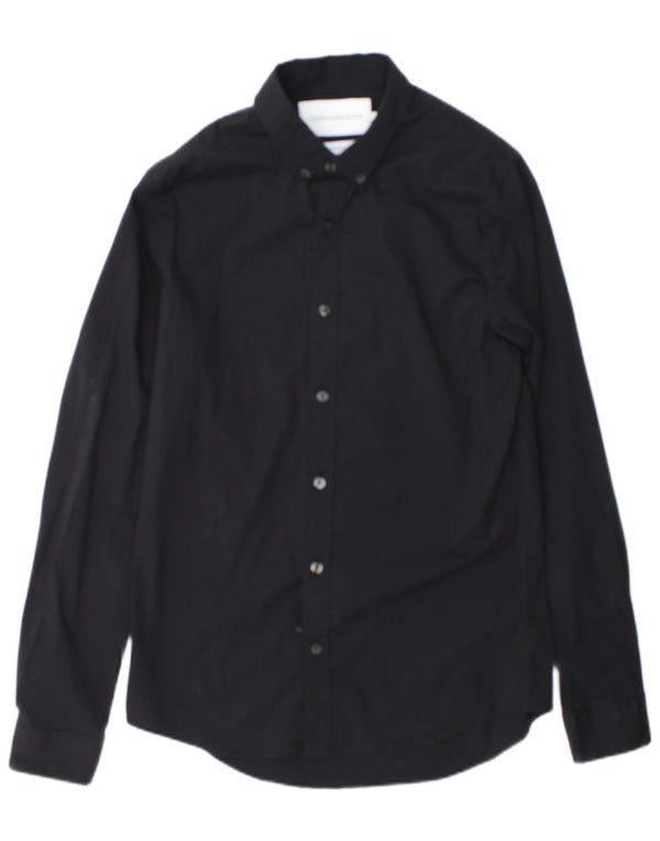 Calvin Klein Jeans Chemise Slim Fit pour Homme en Coton Noir Large