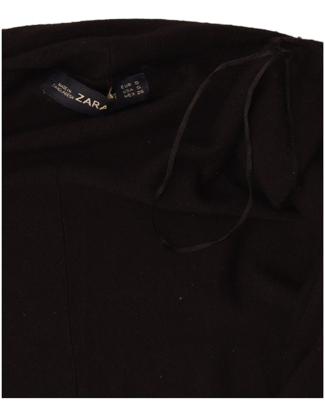 Zara Cardigan Femme Pull UK 10 Petit Viscose Noir