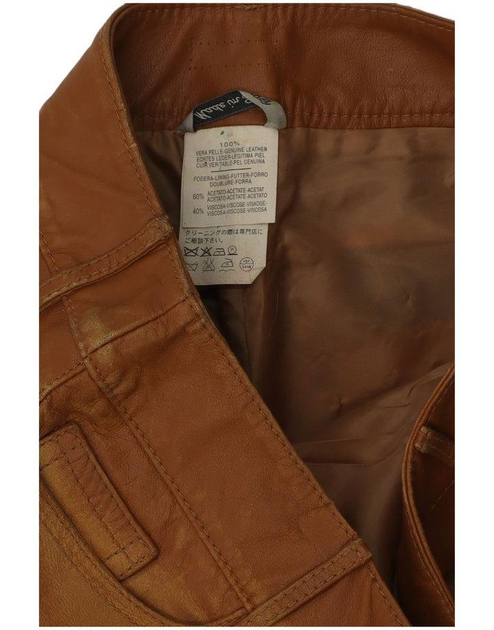 Pantalon en cuir homme vintage W34 L35 Marron