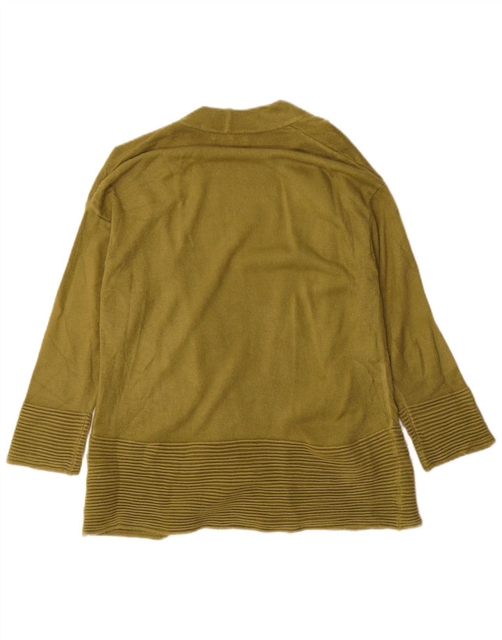 Marks & Spencer Pull cardigan ouvert à manches 3/4 pour femme UK 14 Kaki moyen
