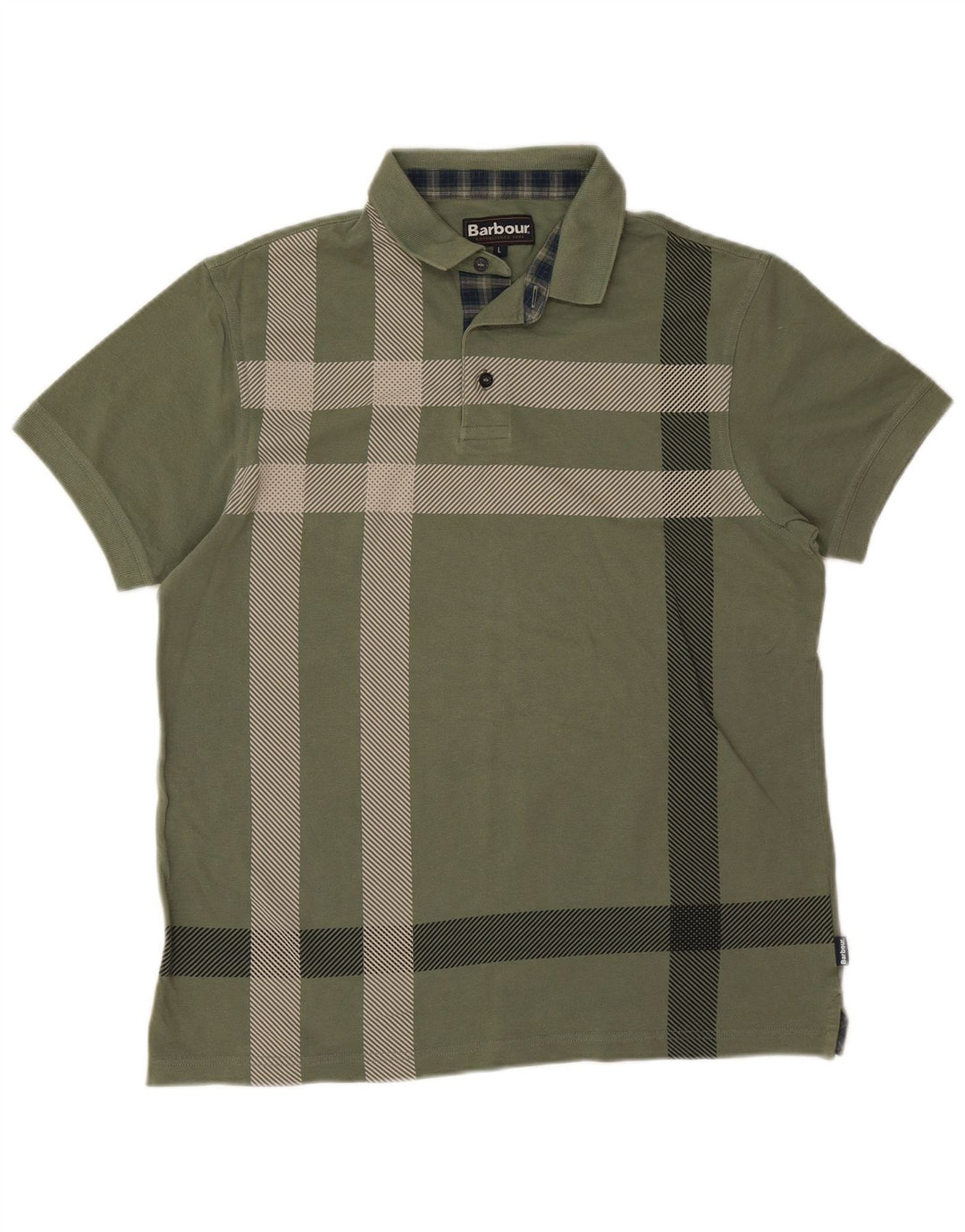 Barbour Polo Homme Grand Carreau Vert