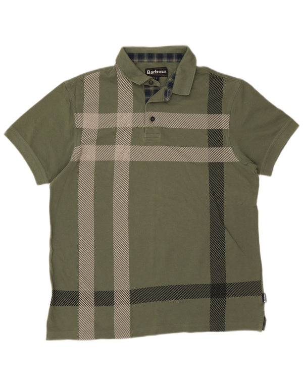 Barbour Polo Homme Grand Carreau Vert