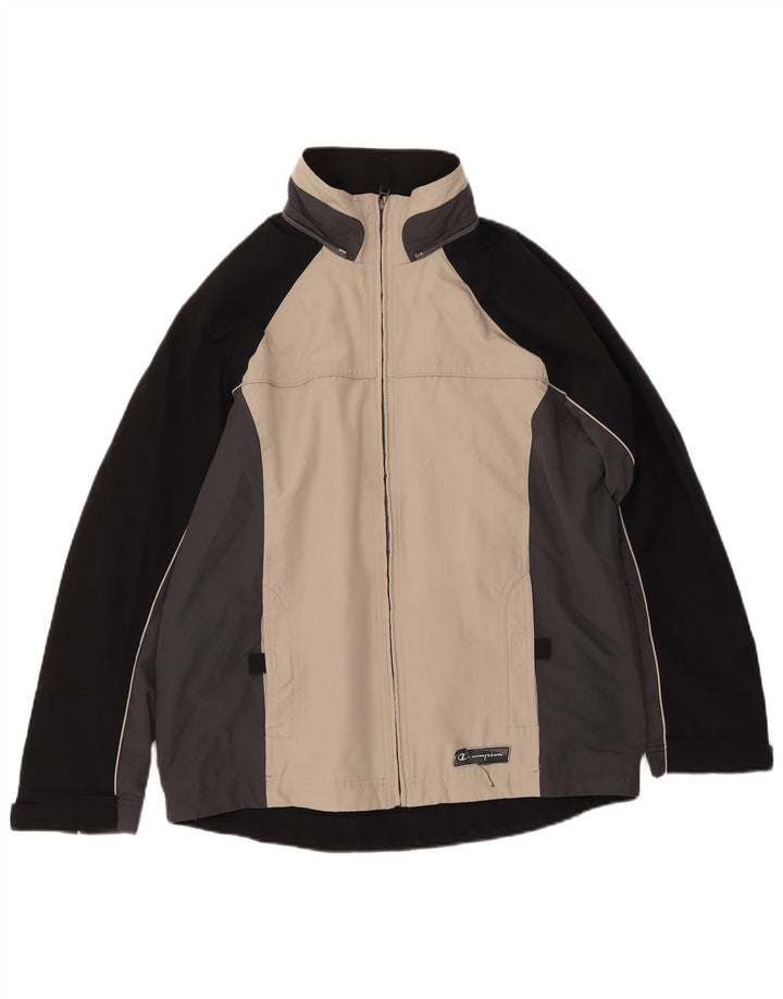 CHAMPION Veste coupe-vent pour hommes UK 38 Polyester color block noir moyen