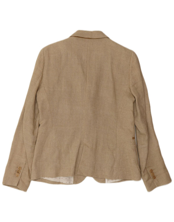 Massimo Dutti Veste Blazer 2 Boutons Femme EU 42 Large Beige