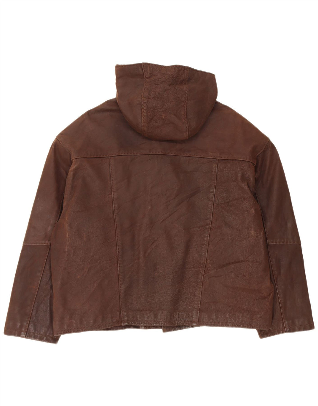 Bracci Veste en cuir à capuche pour homme UK 38 Marron moyen