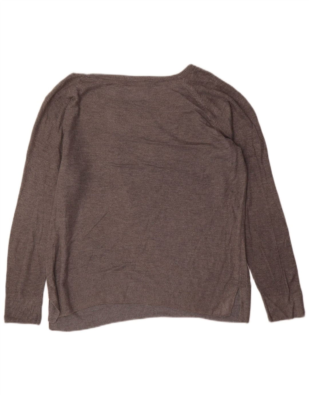 ZARA Womens Oversized Boat Neck Jumper Sweater UK 16 Large Grey