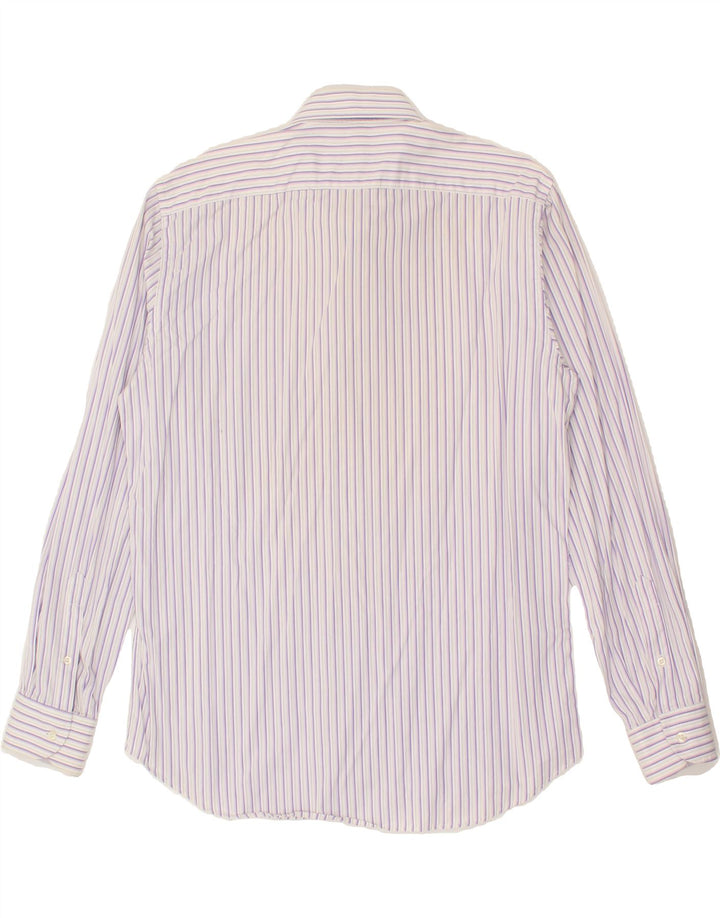 ROCCOBAROCCO Mens Shirt Size 17 43 XL Purple Striped Vintage Roccobarocco and Second-Hand Roccobarocco from Messina Hembry 