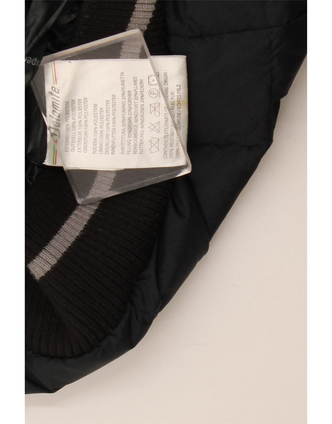 DOLOMITE Veste matelassée à capuche pour homme UK 36 Small Noir Polyester