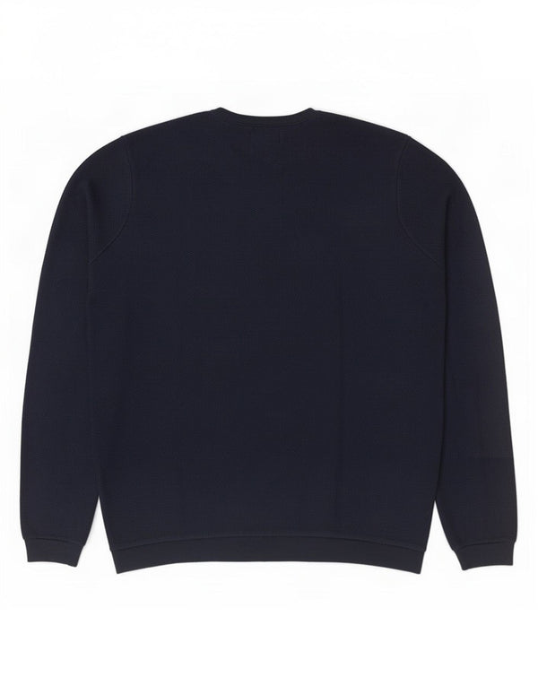 Zara Pull ras du cou pour homme, grand, bleu marine