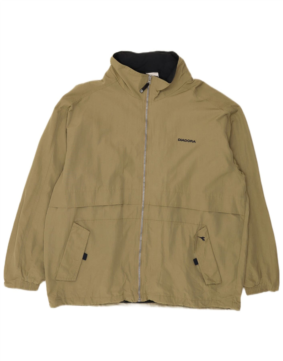 DIADORA Veste de pluie à capuche pour homme UK 42 XL Kaki Polyamide