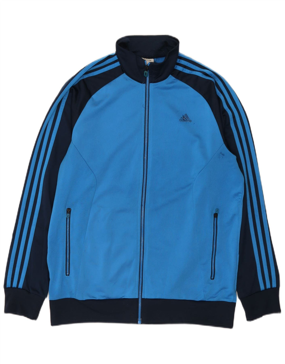 Adidas Veste de survêtement pour homme UK 42/44 Large Bleu Colorblock Polyester