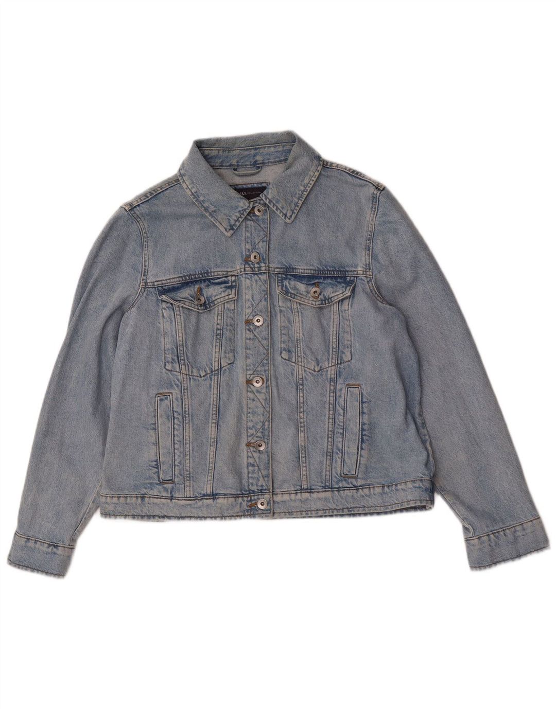 Marks & Spencer Veste en Jean Femme UK 18 XL Bleu Coton