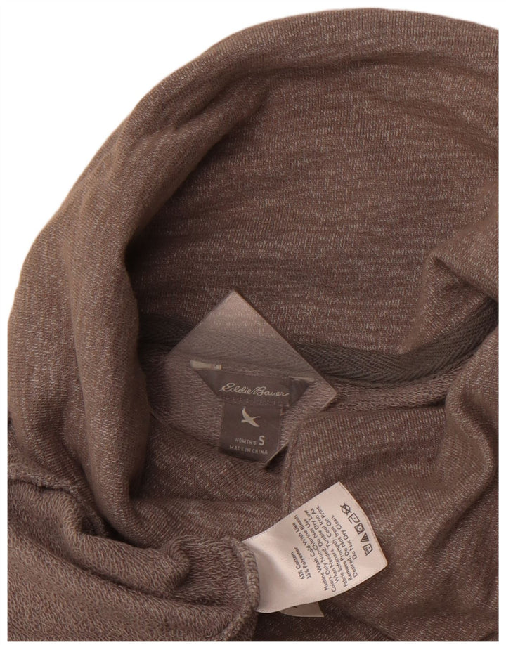 EDDIE BAUER Pull Cardigan Femme UK 10 Petit Gris Coton