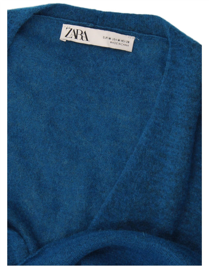 Zara Cardigan surdimensionné pour femme UK 14 Bleu moyen