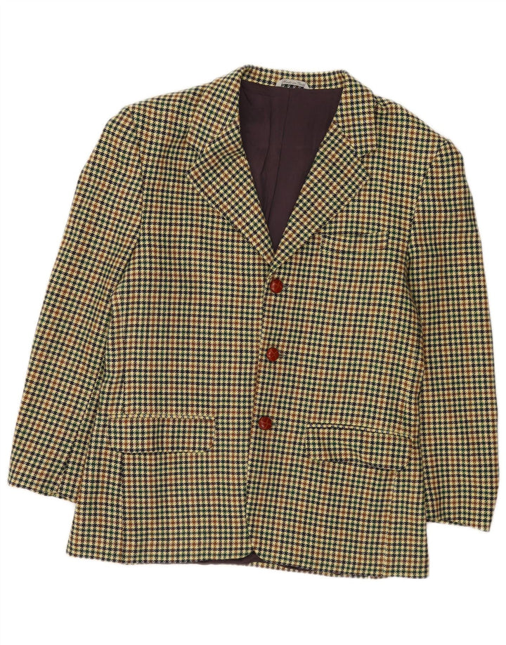 Wampum Veste blazer à 3 boutons pour homme UK 38, pied-de-poule multicolore moyen