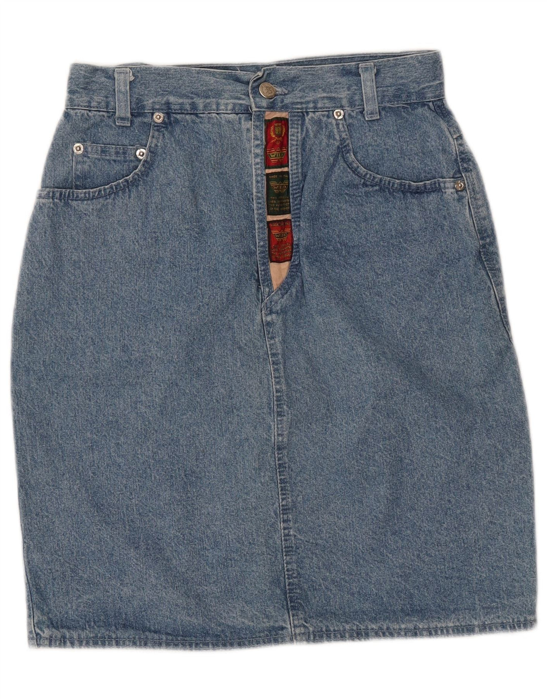 Jupe en jean pour femme sauvage IT 40 Small W28 bleu coton