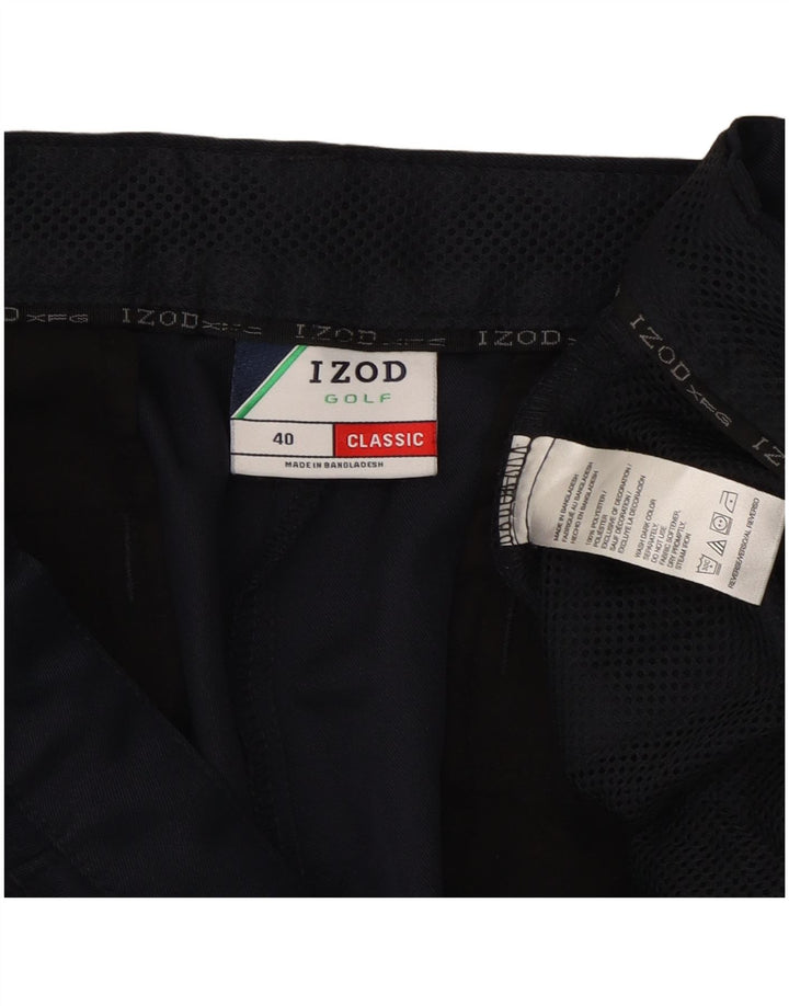 Izod Short cargo classique pour homme W40 XL Bleu marine Polyester