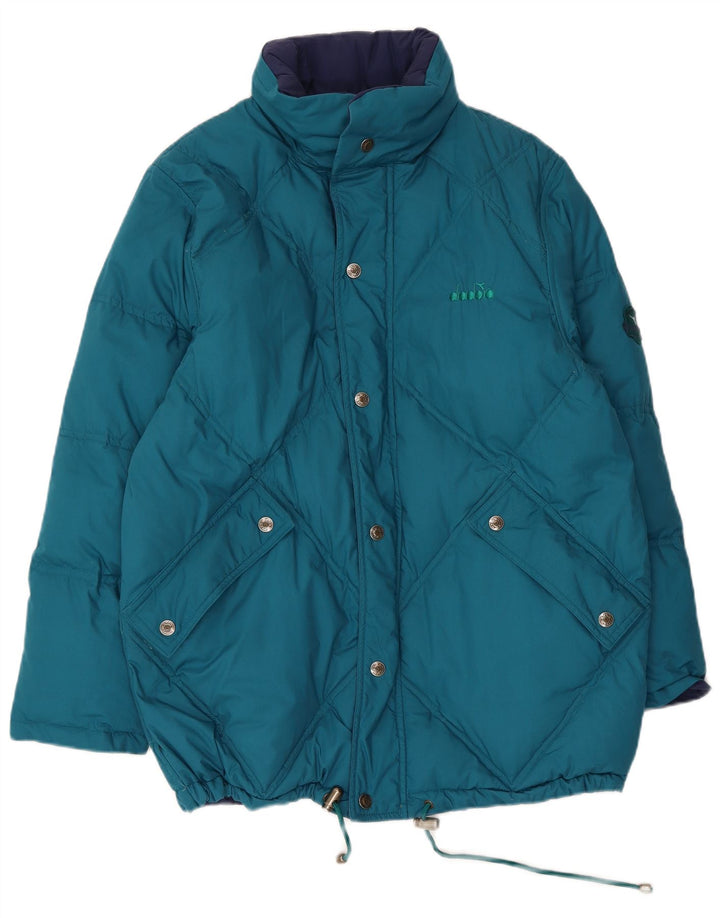 Diadora Veste matelassée réversible pour homme UK 36 Small Bleu Polyester