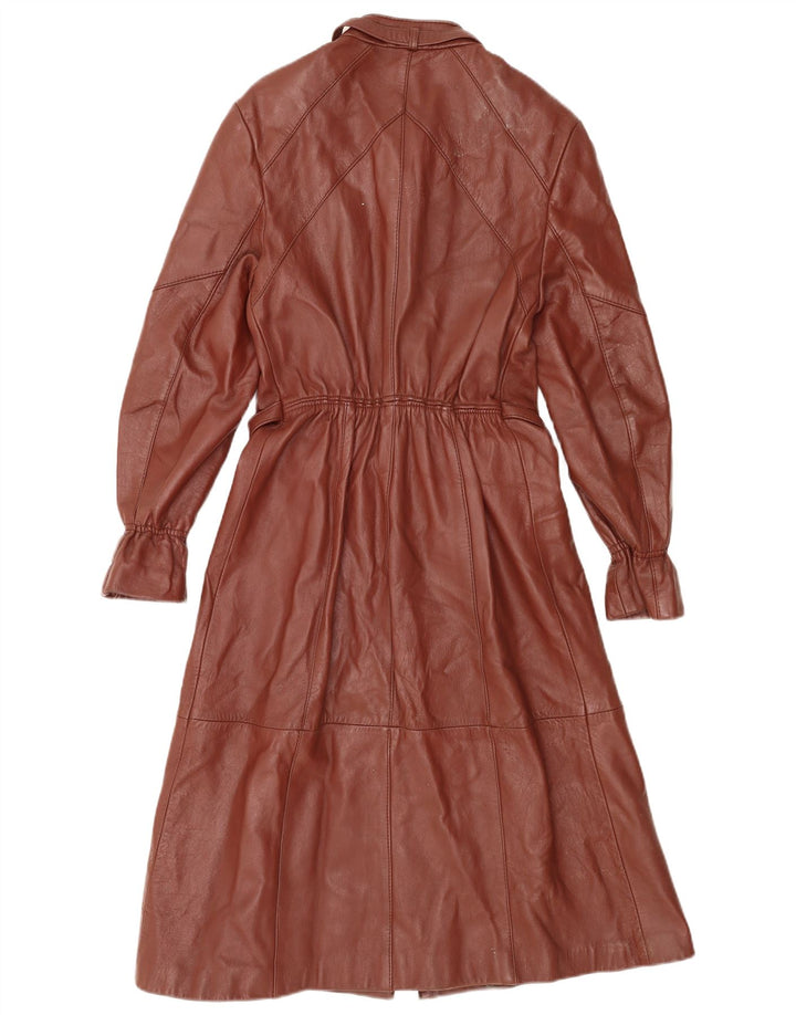 Manteau en cuir femme vintage IT 44 Cuir marron moyen
