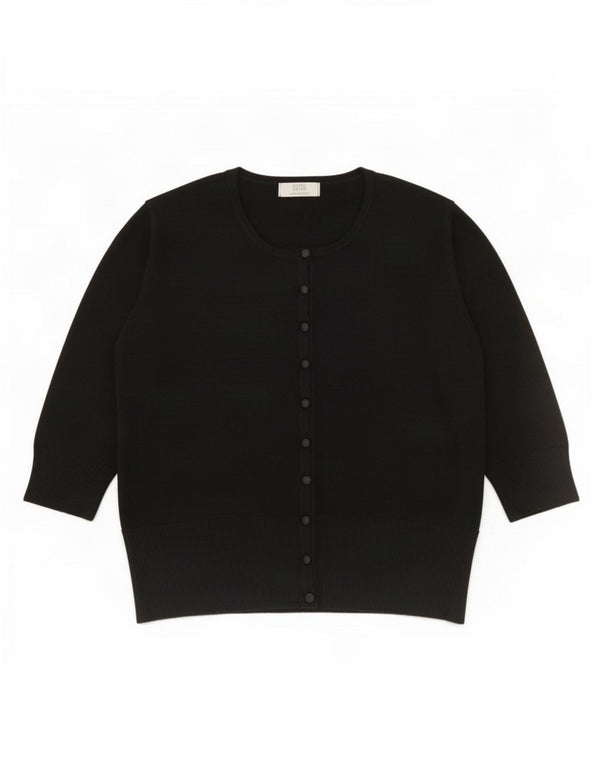 Marks & Spencer Pull boléro à manches 3/4 pour femme UK 20 2XL Viscose noire