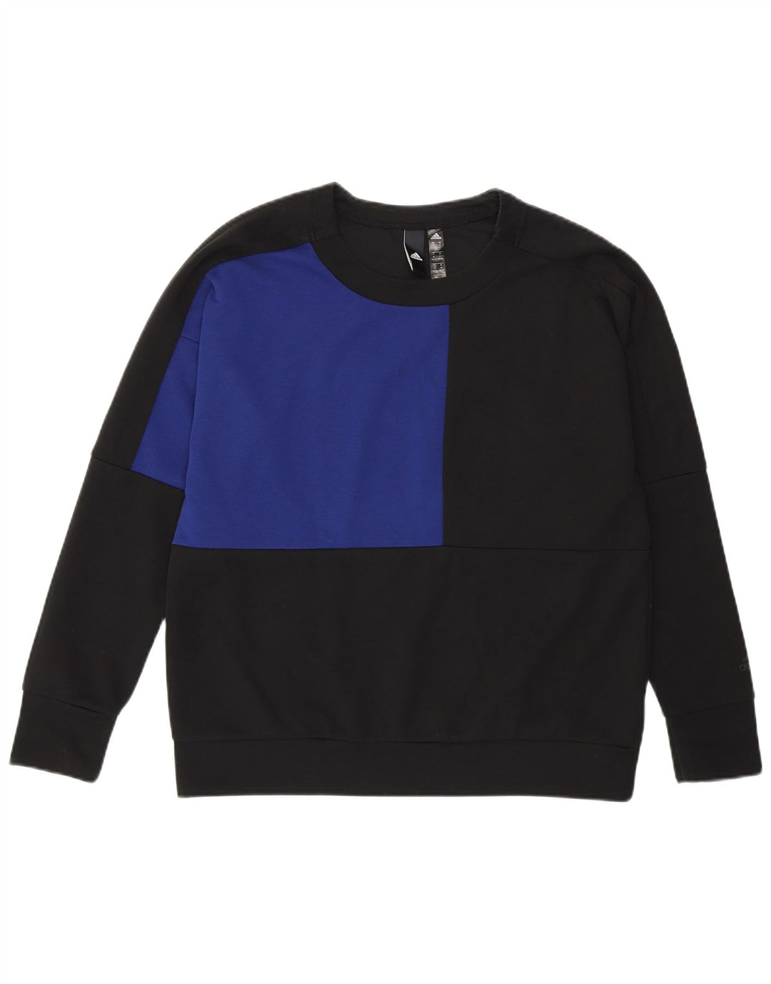 ADIDAS Sweat-shirt pour femme UK 12/14 Medium Noir Colourblock