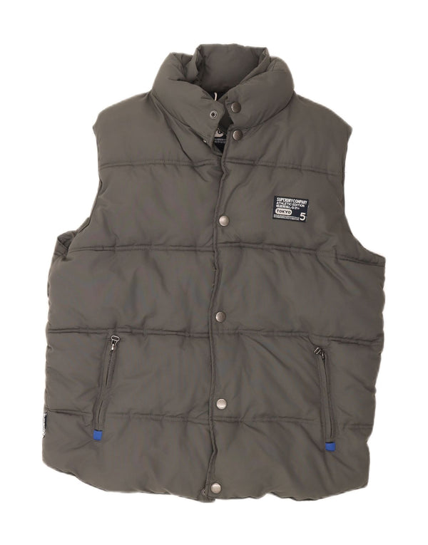 Superdry Gilet rembourré homme UK 44 2XL Gris Nylon