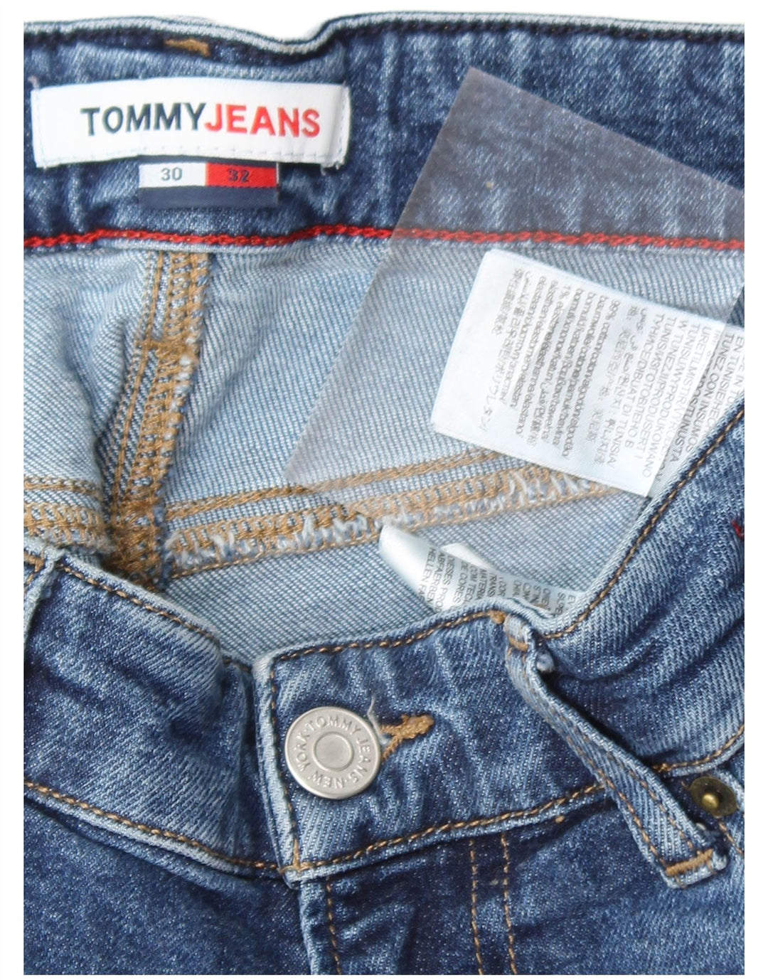 Tommy Hilfiger Jean Bootcut Homme W30 L32 Bleu Coton