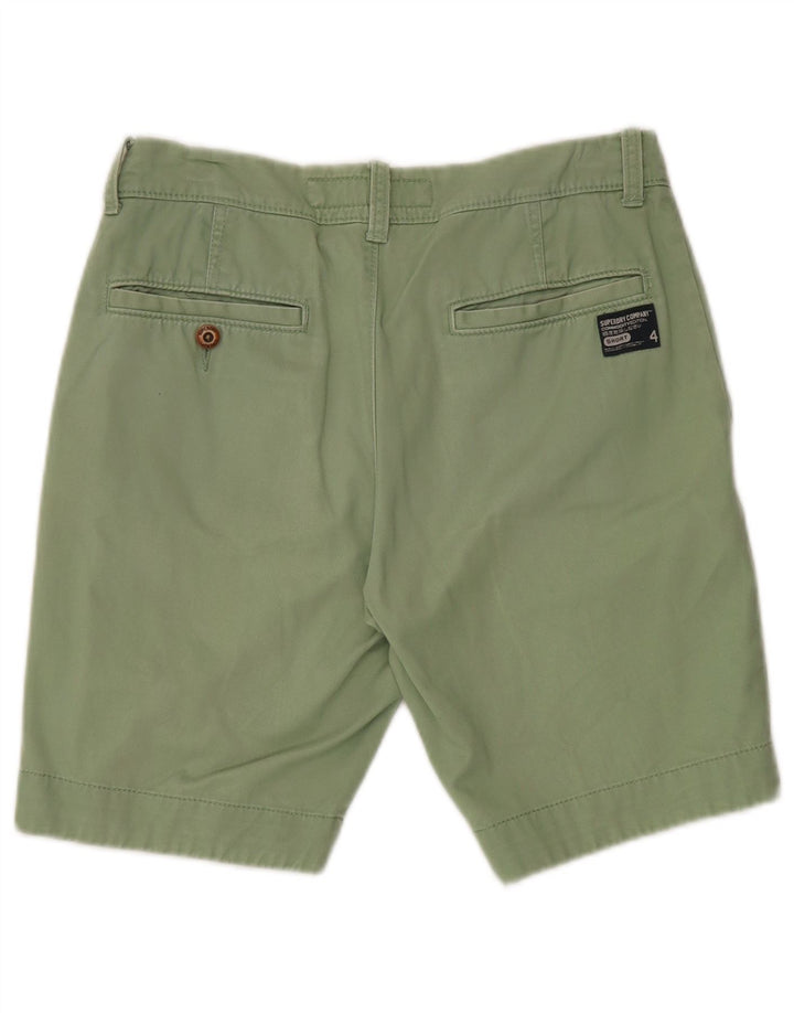 SUPERDRY Short Chino Homme Petit W32 Vert Coton
