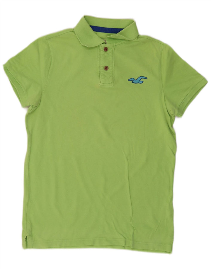 HOLLISTER Polo Homme Vert Moyen Coton