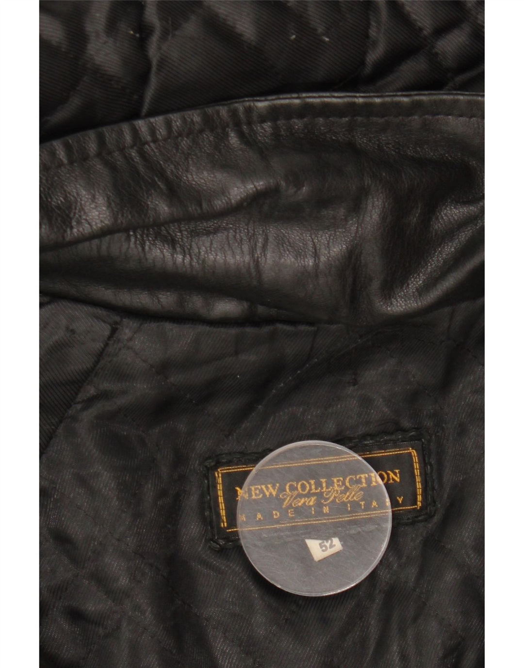 VINTAGE Manteau en cuir à capuche pour femme IT 52 2XL Cuir noir