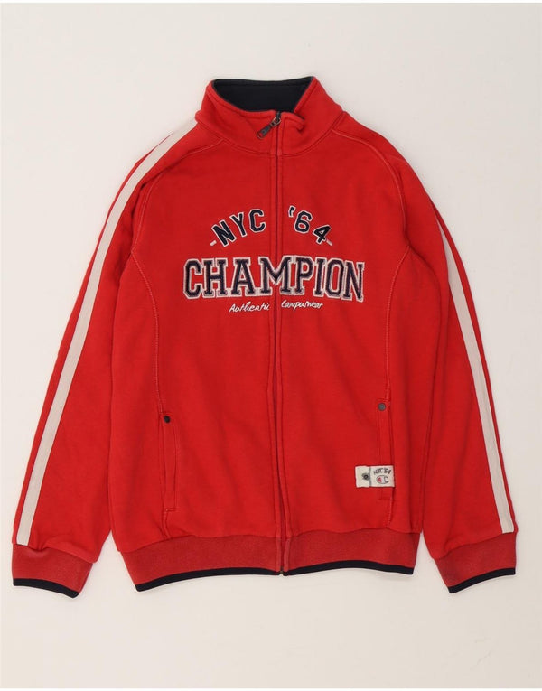 Champion Veste de Survêtement Garçon 11-12 Ans Large Rouge Colorblock